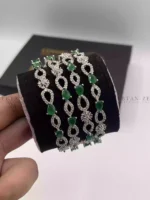 American diamond 4pcs bangle set