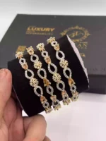American diamond 4pcs bangles set