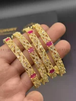 American diamond 4pcs bangle set