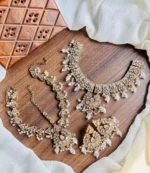Bridal necklace set with maatha patti - Image 11
