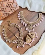 Bridal necklace set with maatha patti - Image 10