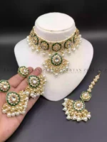 Dabbi kundan set with teeka - Image 2