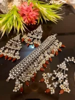Kundan choker set with teeka - Image 5