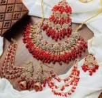 Heavy bridal set with jhumar - Image 2