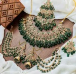 Heavy bridal set with jhumar