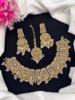 Zircon Necklace Set with Teeka