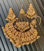 Zircon bridal set with jhumar - Image 6