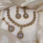 Zircon necklace set with teeka - Image 7