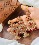 Long zircon earrings teeka