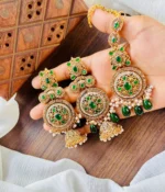 Long zircon earrings teeka - Image 2