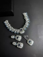 Zircon necklace set with teeka - Image 3