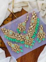 Jaipuri kundan necklace set - Image 2