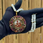 Calligraphy pendant set with maala - Image 6