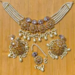 Zircon choker set with teeka - Image 5