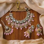 Jaipuri kundan necklace set - Image 7