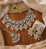 Jaipuri kundan necklace set - Image 5