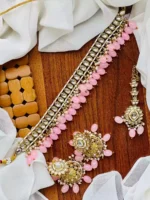 Kundan choker set with teeka - Image 2
