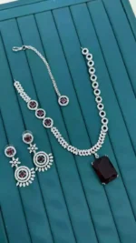 American diamond necklace set with teeka - Image 3