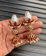 Mother of pearl jhumki - Image 4