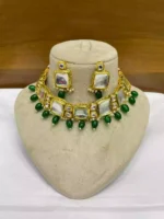 Indian kundan set with back meena - Image 4