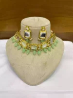 Indian kundan set with back meena - Image 5