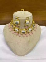 Indian kundan set with back meena