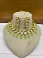 Indian kundan set with back meena - Image 5