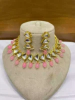 Indian kundan set with back meena - Image 4