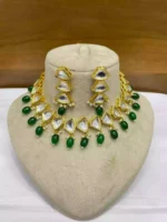 Indian kundan set with back meena - Image 3