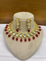 Indian kundan set with back meena - Image 2
