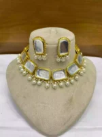 Indian kundan set with back meena - Image 5