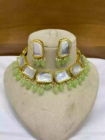 Indian kundan set with back meena - Image 4