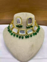 Indian kundan set with back meena - Image 3