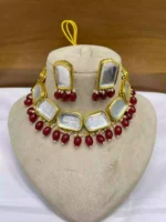 Indian kundan set with back meena - Image 2