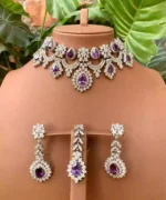 Zirconia bridal set with teeka - Image 8