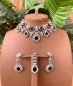 Zirconia bridal set with teeka - Image 6