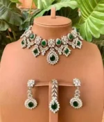 Zirconia bridal set with teeka - Image 2
