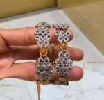 Rhodium openable bangle pair - Image 7