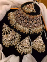 Kundan bridal set with jhumar - Image 6