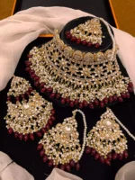 Kundan bridal set with jhumar - Image 2