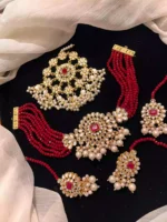 Kundan choker set with jhumar - Image 7