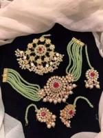 Kundan choker set with jhumar - Image 5