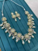 Uncut kundan necklace set - Image 5