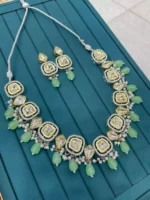 Uncut kundan necklace set - Image 2