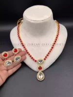Elegant maala with kundan pendant - Image 4
