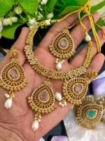 Gold plated designer necklace set - Image 7