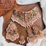 Handmade designer bridal set - Image 4