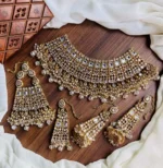 Heavy bridal set with jhumar - Image 4