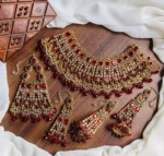 Heavy bridal set with jhumar