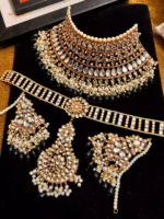 Kundan bridal set with sheesh patti - Image 6